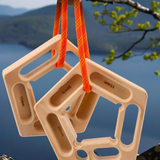Wooden climbing frame