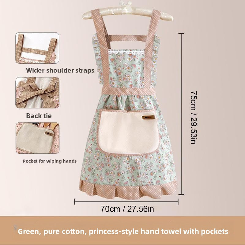 Women's Floral Cross-Back Kitchen Apron