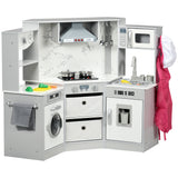 Interactive toy kitchen lights and burners