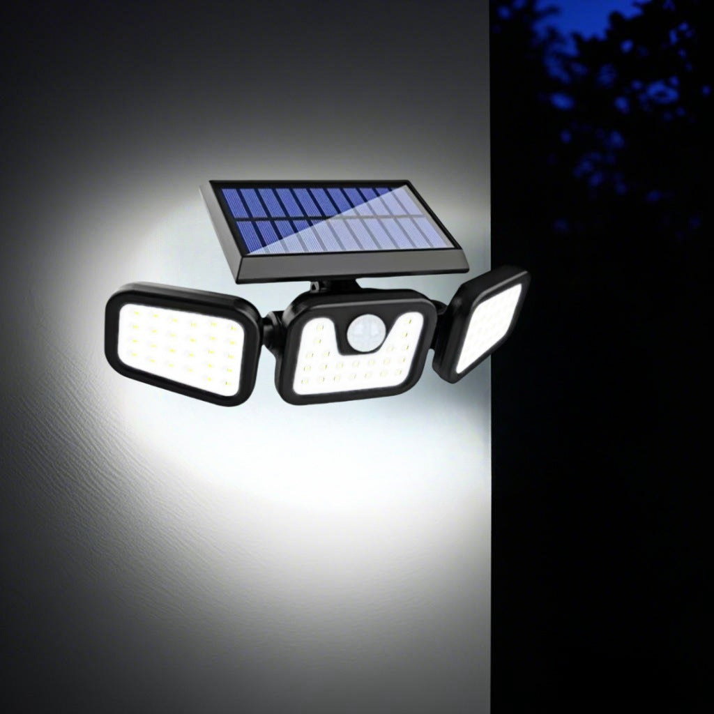 Solar-powered foldable lighting lamp