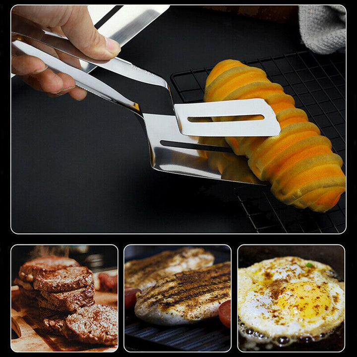 BBQ grill clip tongs side view