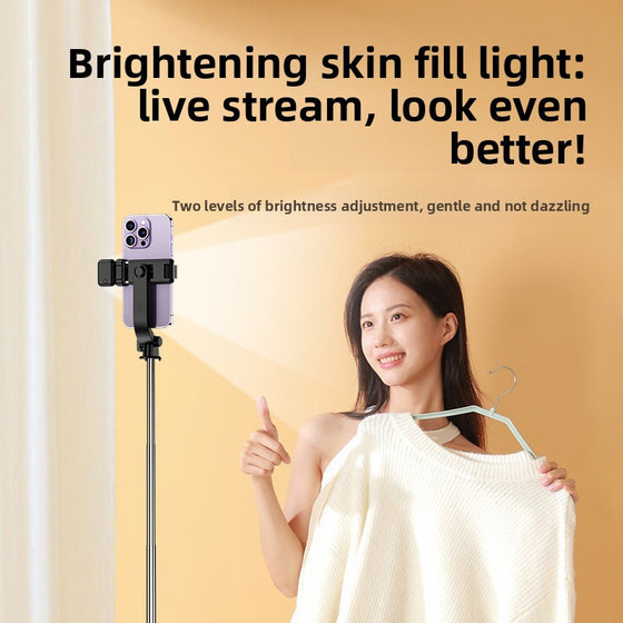 Adjustable Bluetooth Selfie Stick with Tripod and Fill Light Phone Accessories product image 3
