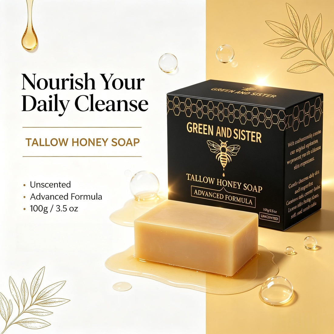 Natural Beeswax Honey Moisturizing Bath Soap