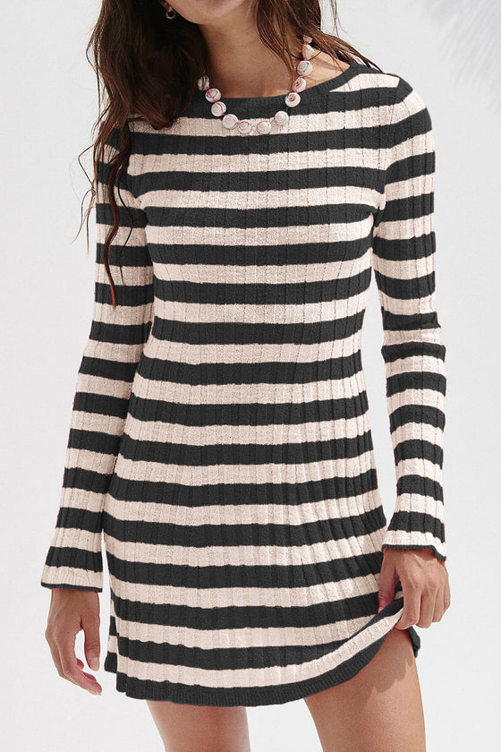 Women's Striped Knitwear Dress image 6