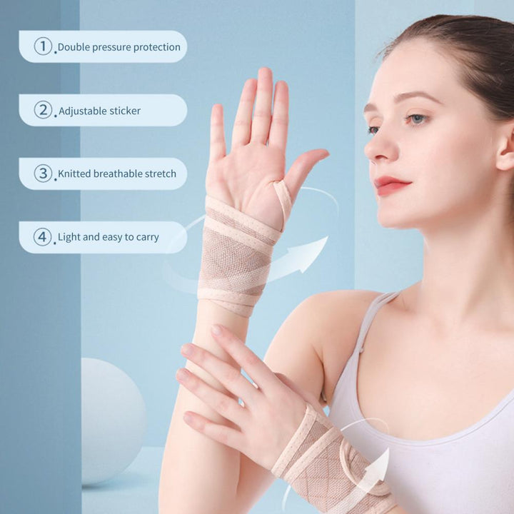 Close up of breathable wrist brace fabric texture