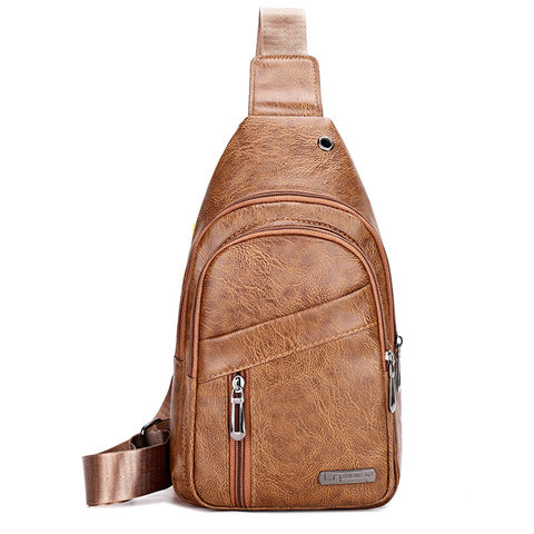 Mens PU Leather Crossbody Chest Bag product image 5