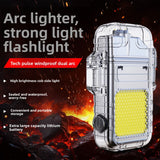 Multifunctional Arc Lighter Keychain with Flashlight and Charger