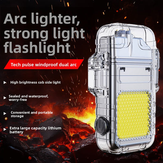 Multifunctional Arc Lighter Keychain with Flashlight and Charger