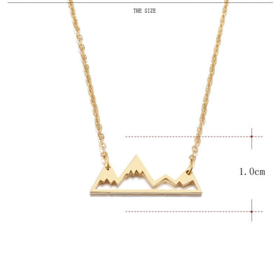 Personalized Hollow Mountain Peak Necklace for Women - Image 2