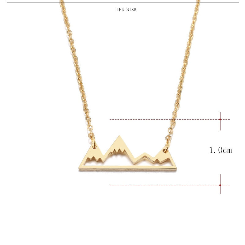 Personalized Hollow Mountain Peak Necklace for Women - Image 2
