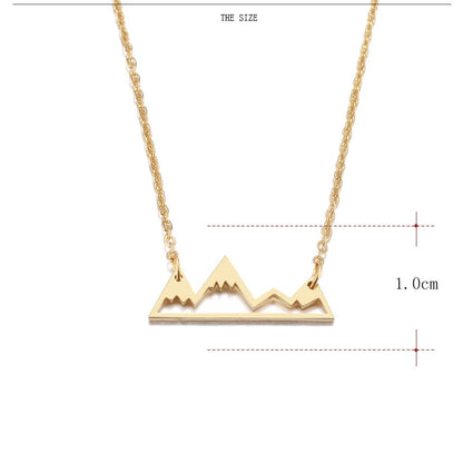 Personalized Hollow Mountain Peak Necklace for Women
