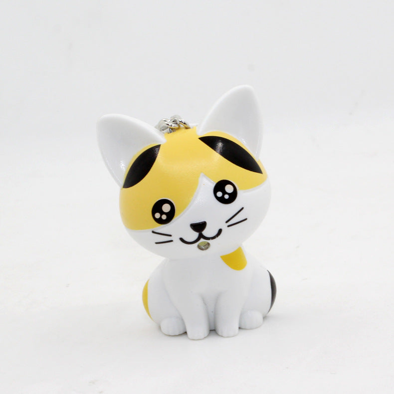 LED Sound Light-Up Kitten Keychain Pendant