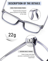 Blue light blocking glasses side angle showing lightweight frame