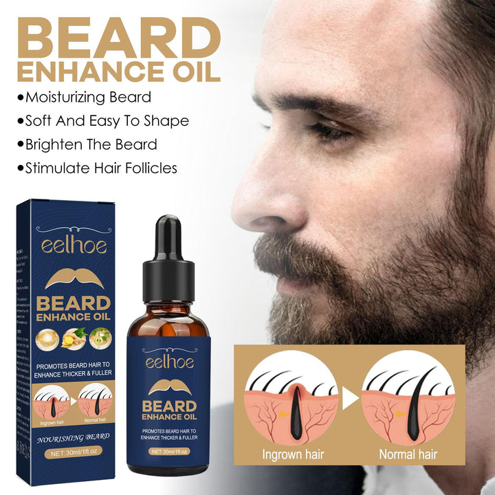 Beard growth serum bottle packaging front view