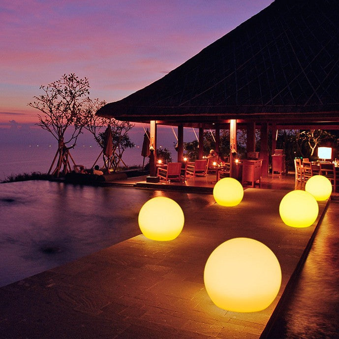 Outdoor Globe Light with Color-Changing LED Glow - Image 3