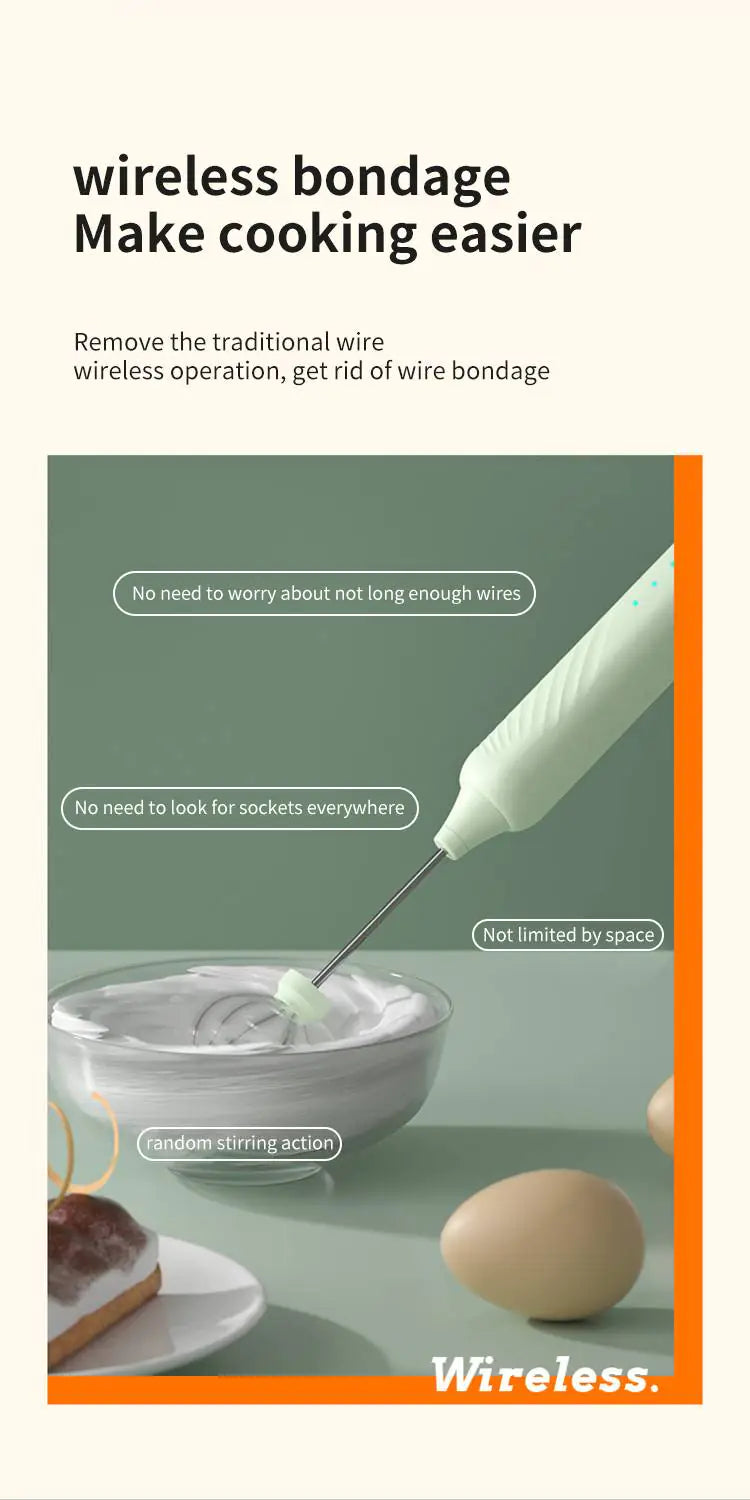 Rechargeable Handheld Milk Frother — USB Electric Foam Maker - Image 4