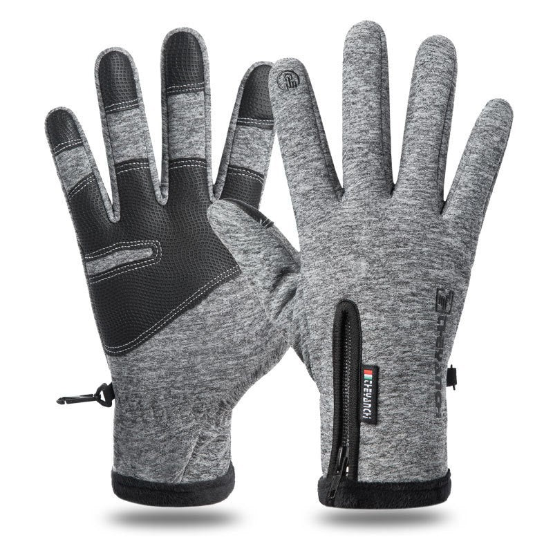 Windproof fleece-lined touchscreen winter cycling gloves, photo 8