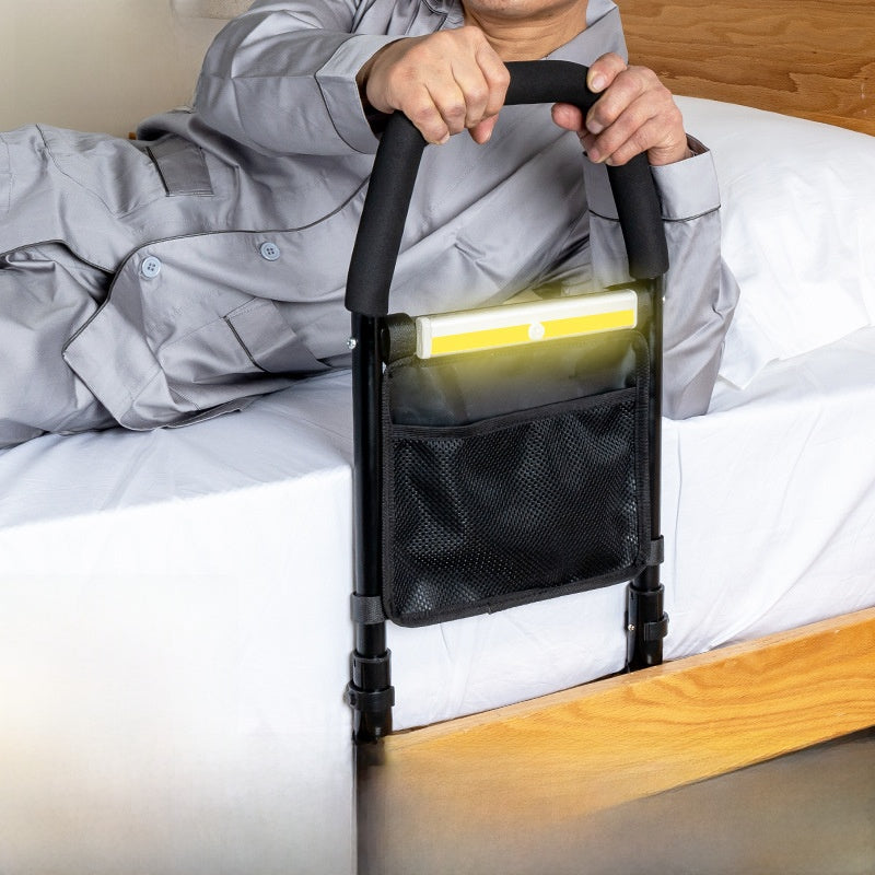 Adjustable Bedside Safety Rail with No-Drill Installation