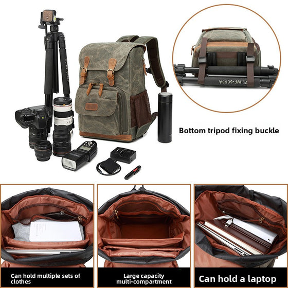 Canvas Camera Backpack for Outdoor Photography Action Cameras product image 4