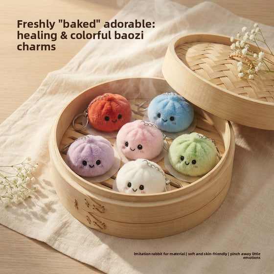 Cute Xiaolongbao Plush Stress Relief Squishy Keychain product image 2