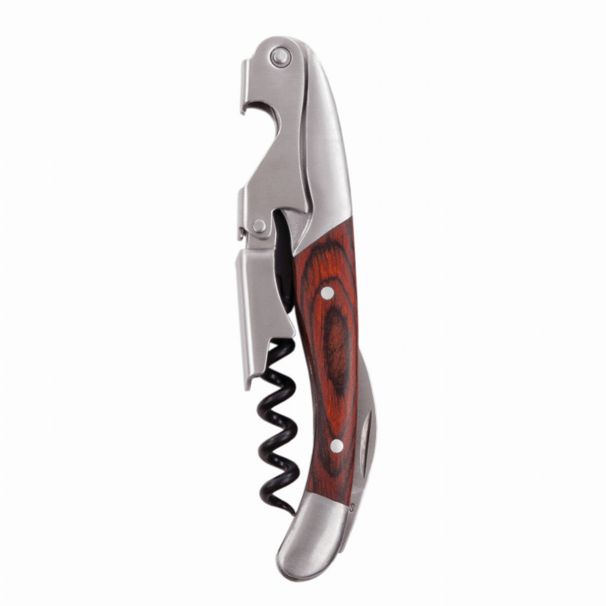 Wood Inlay Double-Hinged Waiter's Corkscrew by True