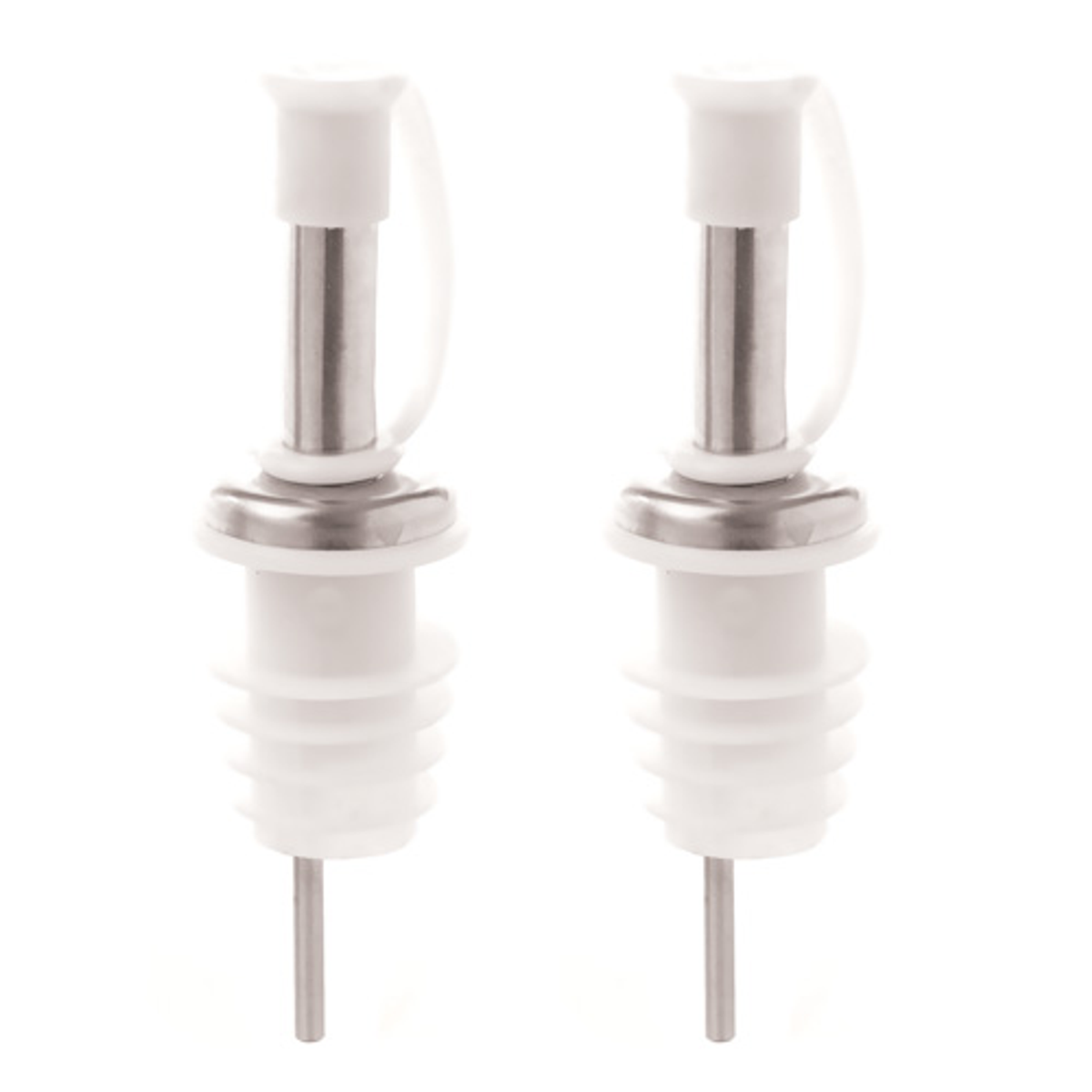 Store Liquor Pourers with Hinged Caps by True, Set of 2