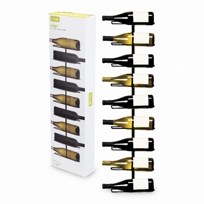 Align Wall-Mounted Wine Rack by True, 9 Bottles