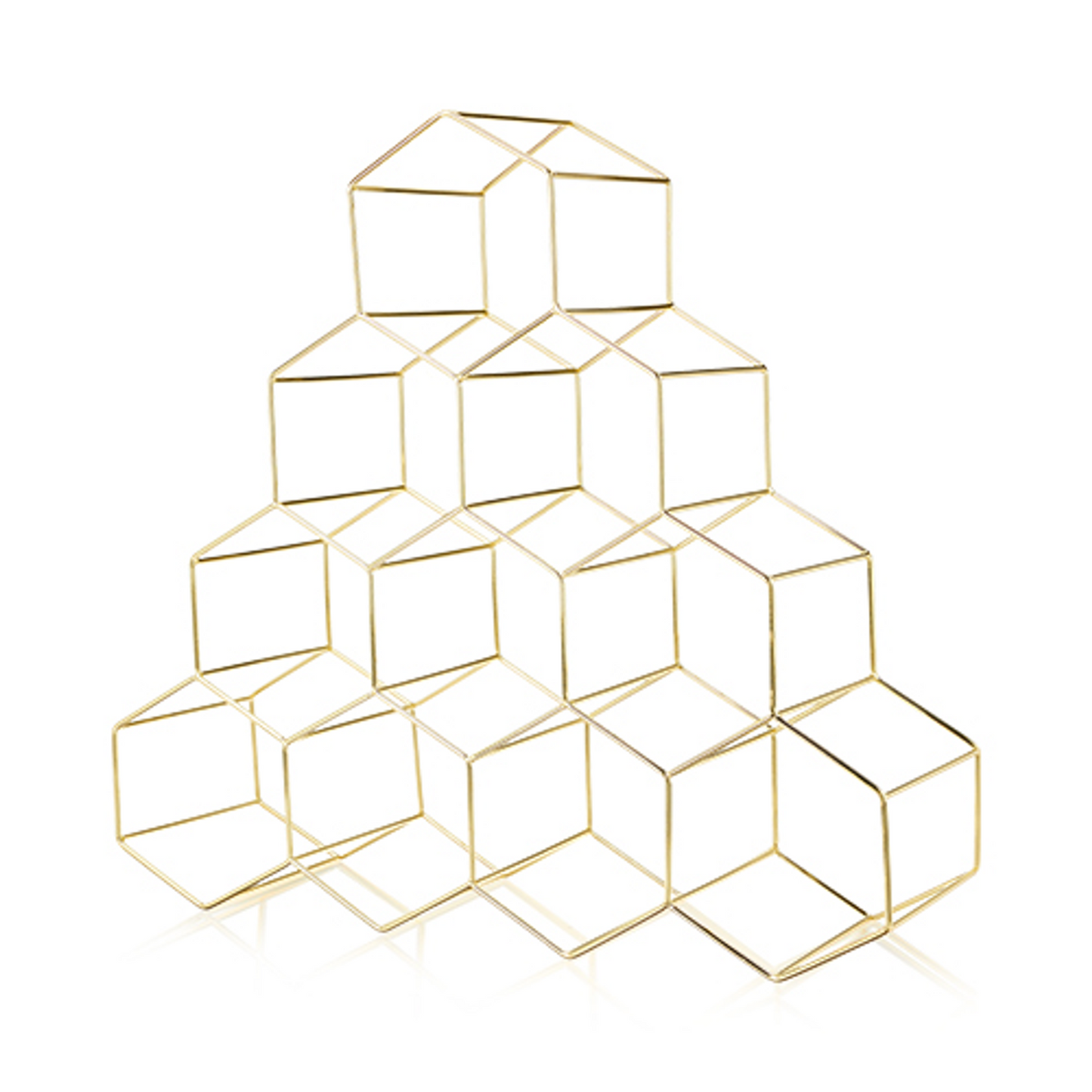 Viski Gold Geo 10-Bottle Wine Rack