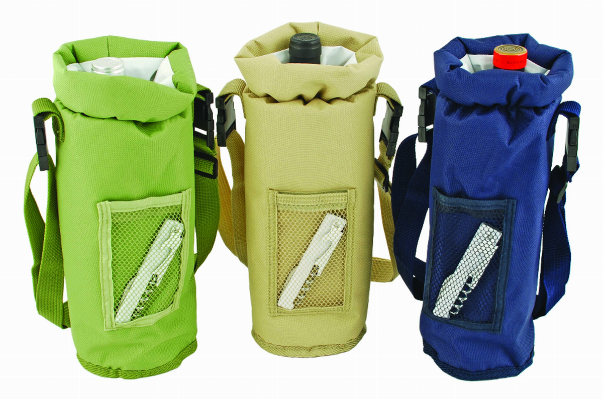 Grab & Go Insulated Wine Bottle Carrier, Assorted Colors