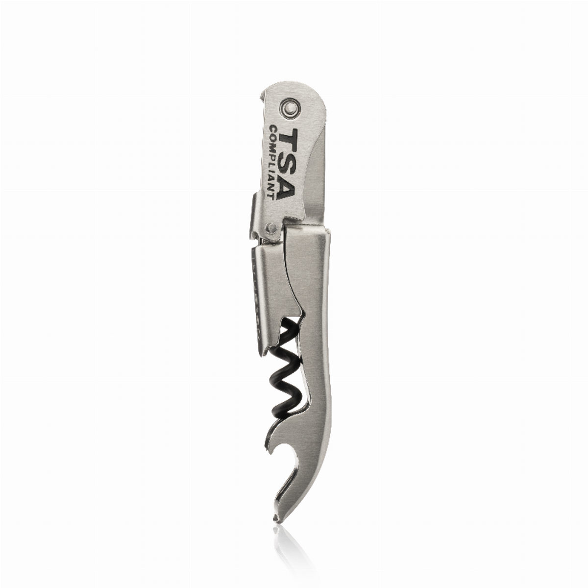 Stainless Steel TSA-Compliant Double-Hinged Corkscrew