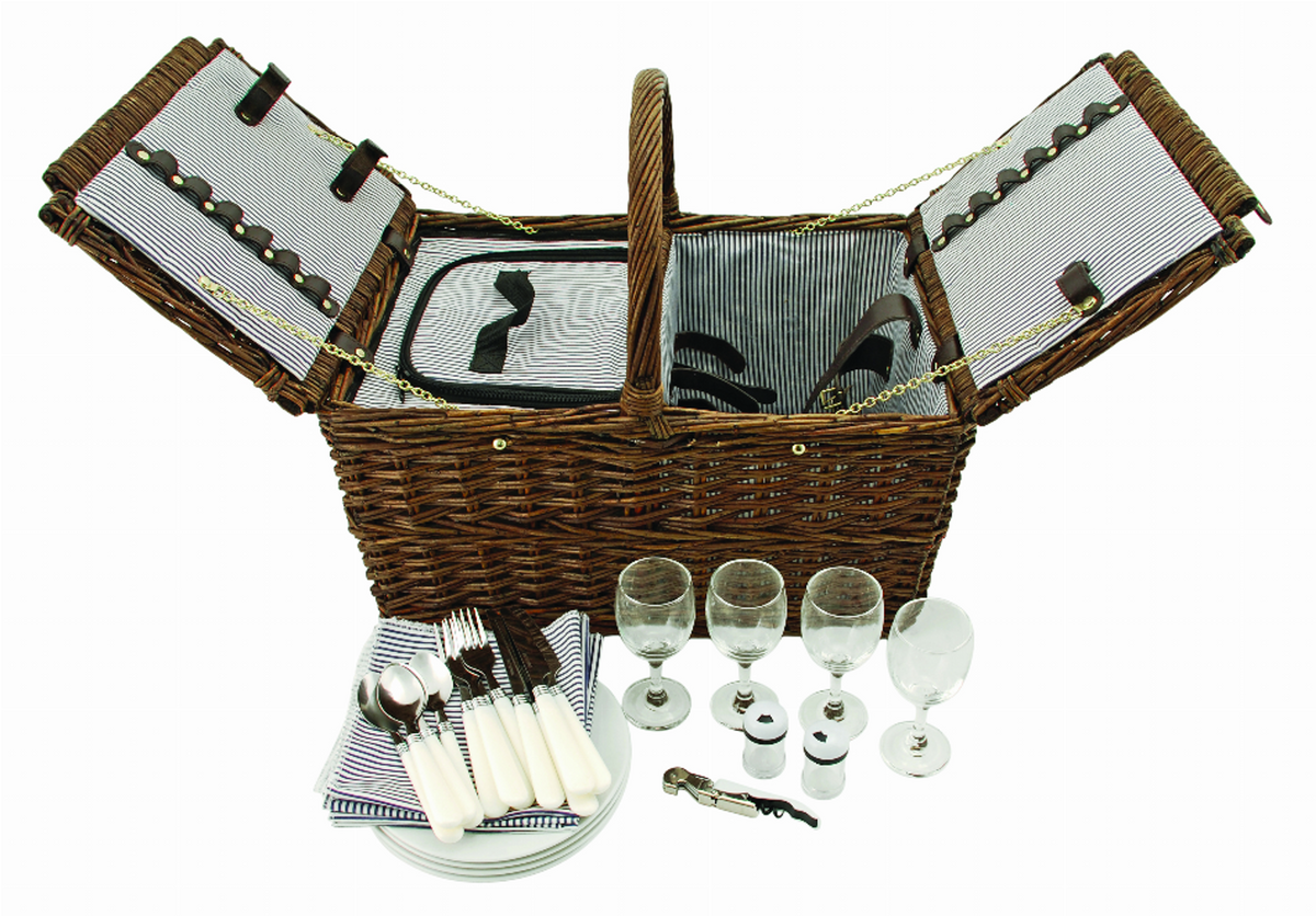 Twine Cape Cod Wicker Picnic Basket