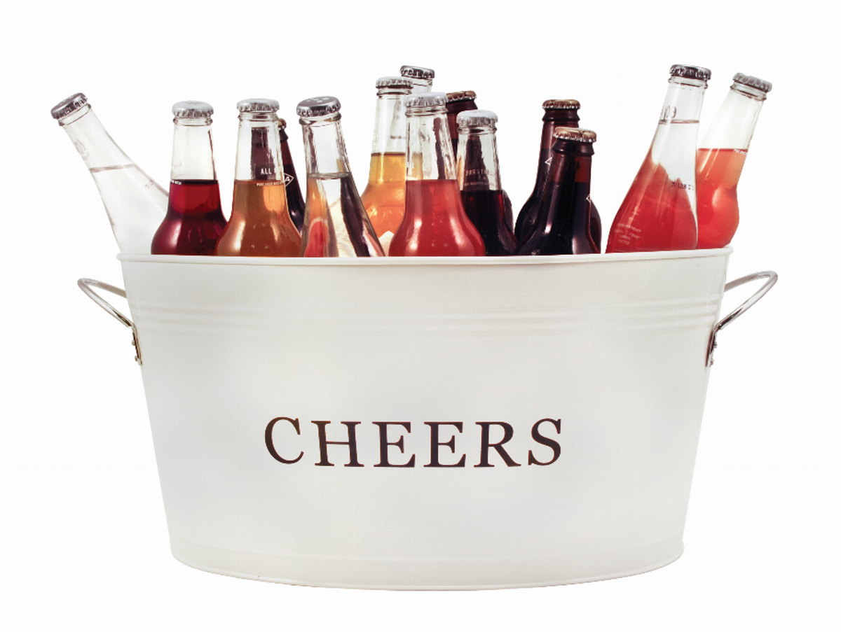 Cheers Galvanized Metal Drink Tub by Twine