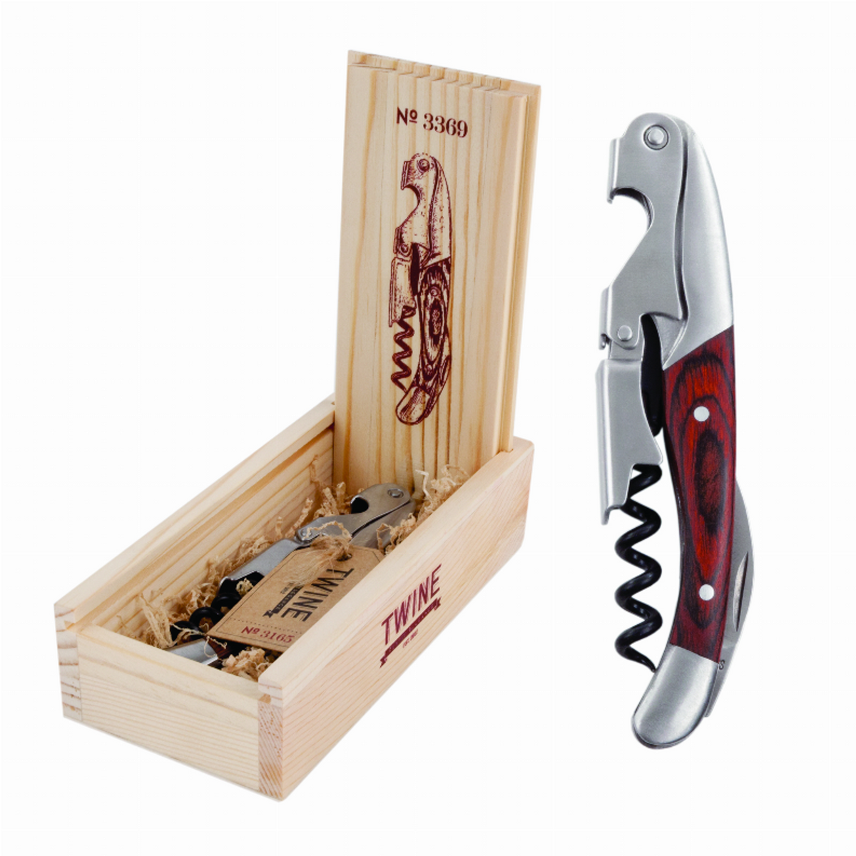 Wooden Double Hinged Corkscrew by Twine