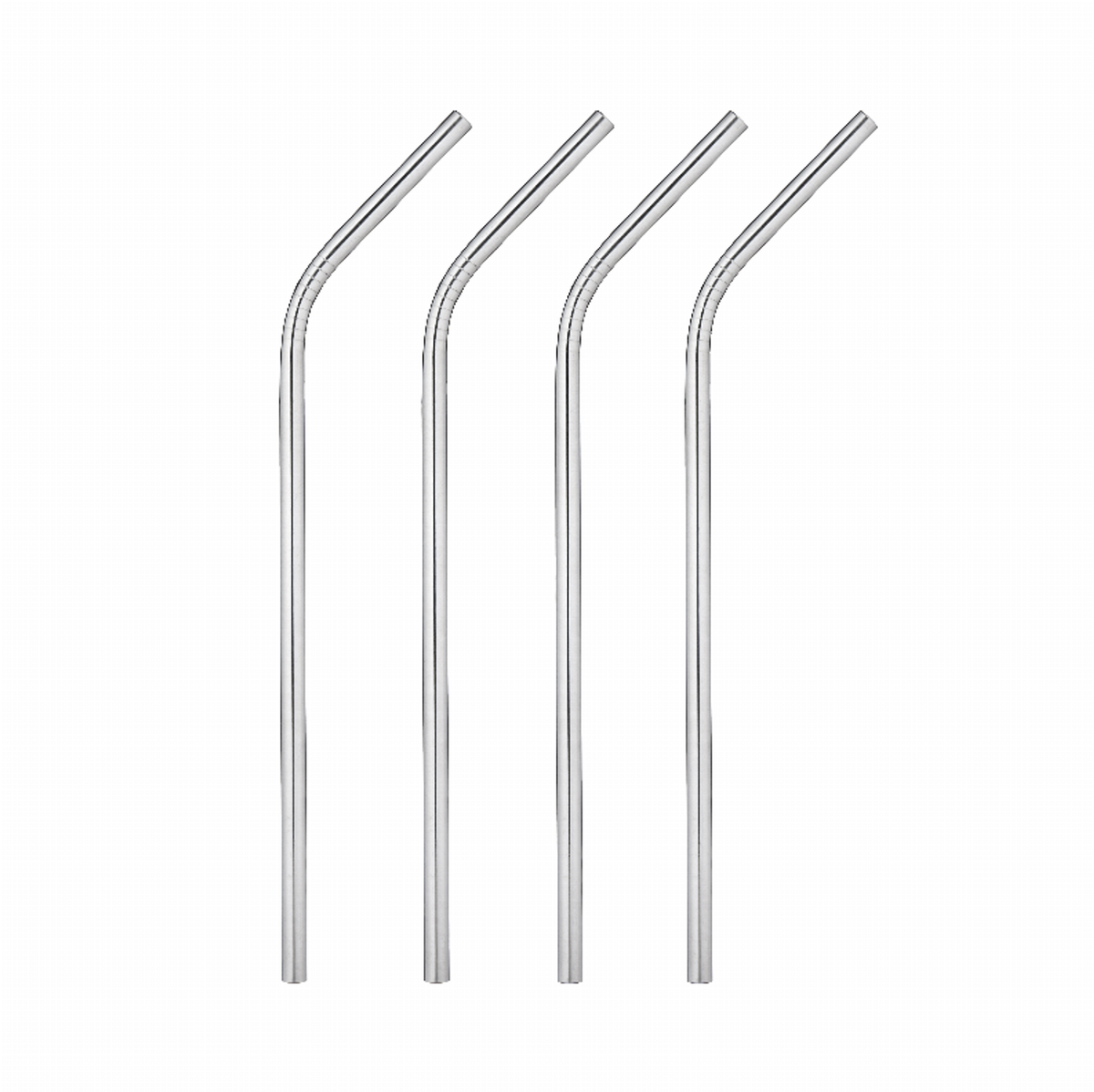 Sippy Stainless Steel Cocktail Straws by True, Set of 4