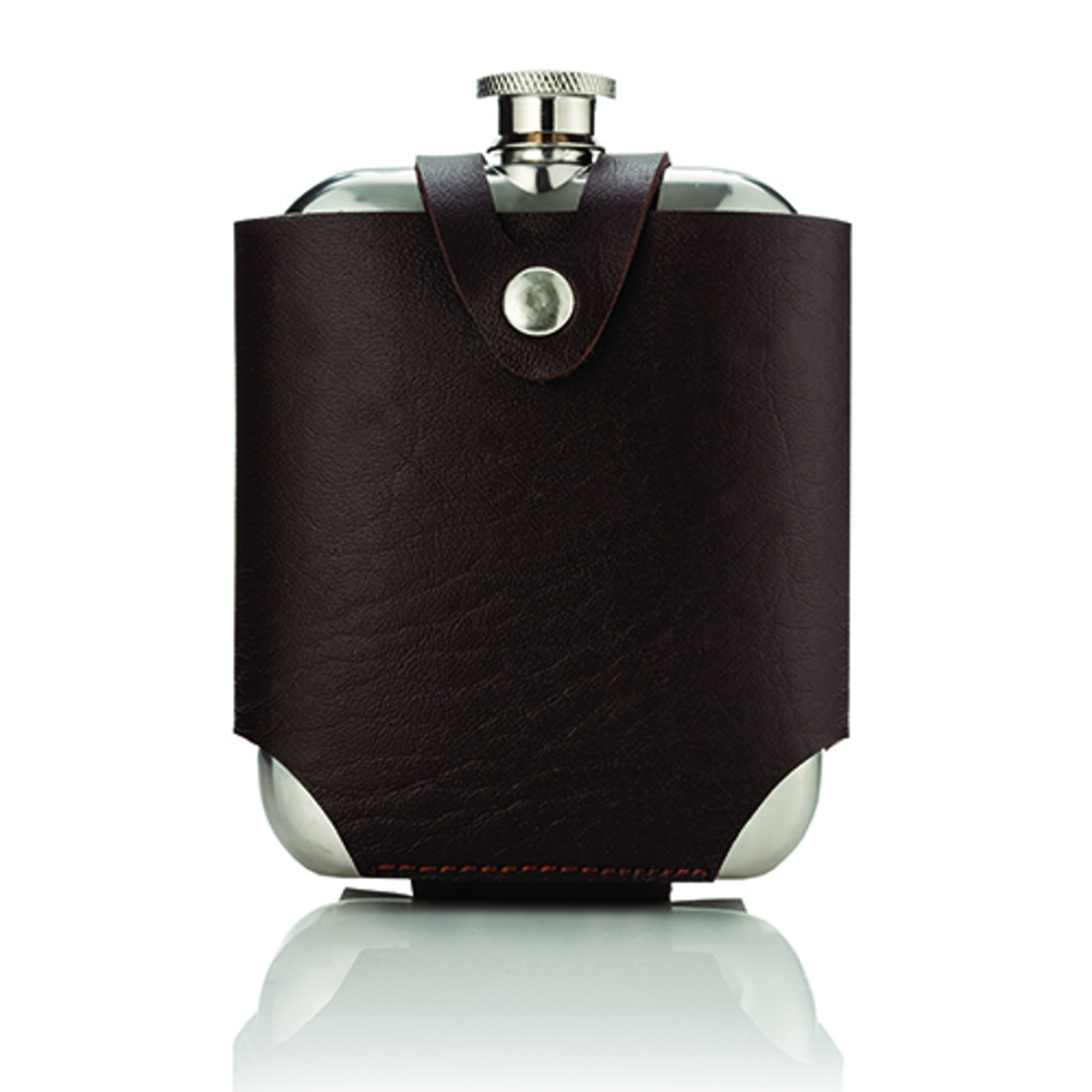 Viski Stainless Steel Flask with Travel Case, 5 oz