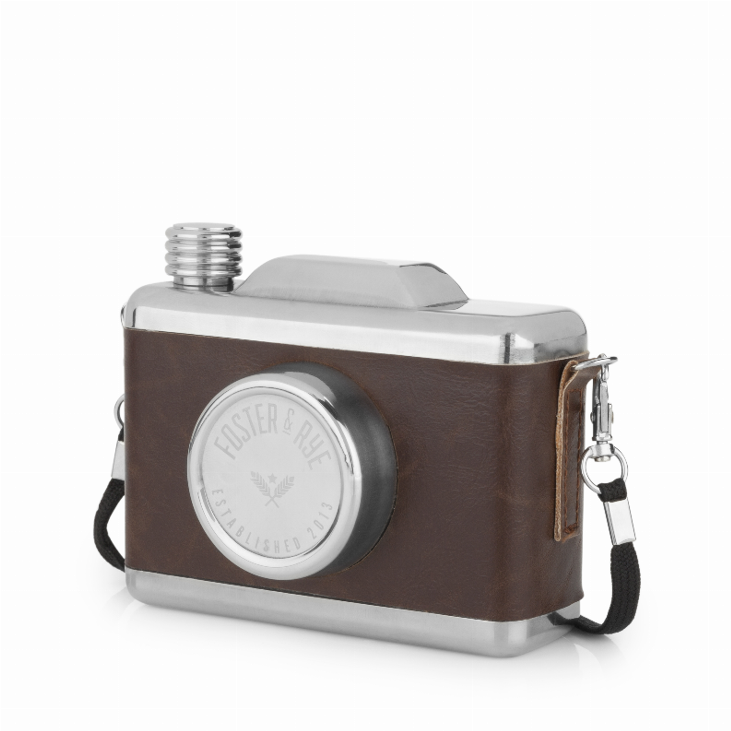 Stainless Steel Snapshot Camera Flask by Foster & Rye