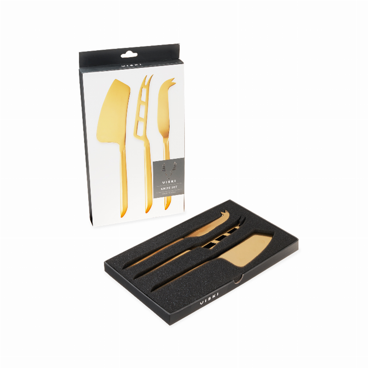 Viski Gold Cheese Knives, Set of 3