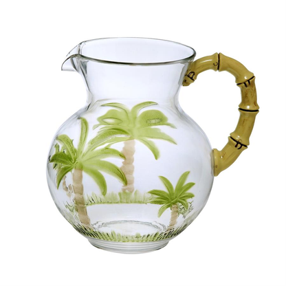 Acrylic Bamboo Handle Serving Pitcher, 3 qt
