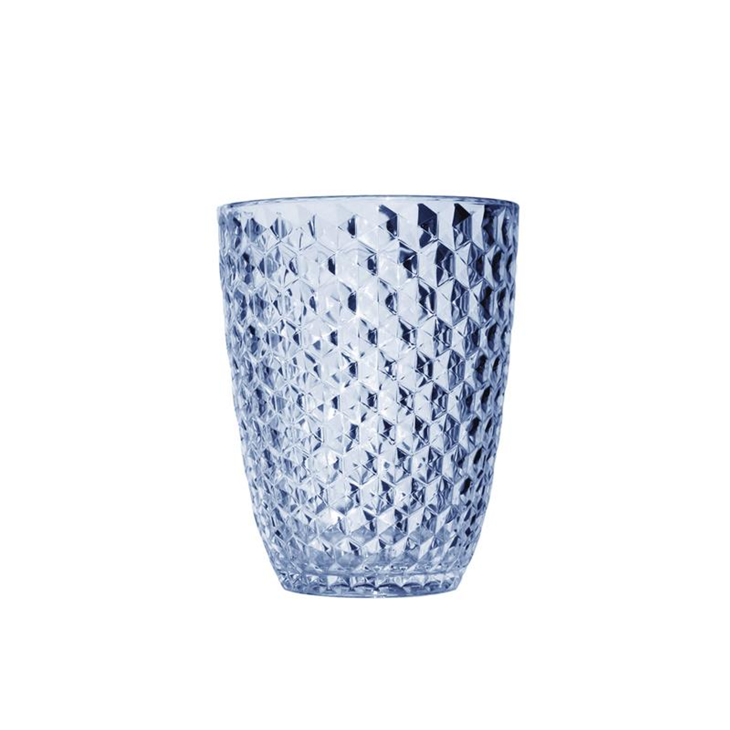 Acrylic Diamond-Cut Double Old Fashioned Glasses Set of 4