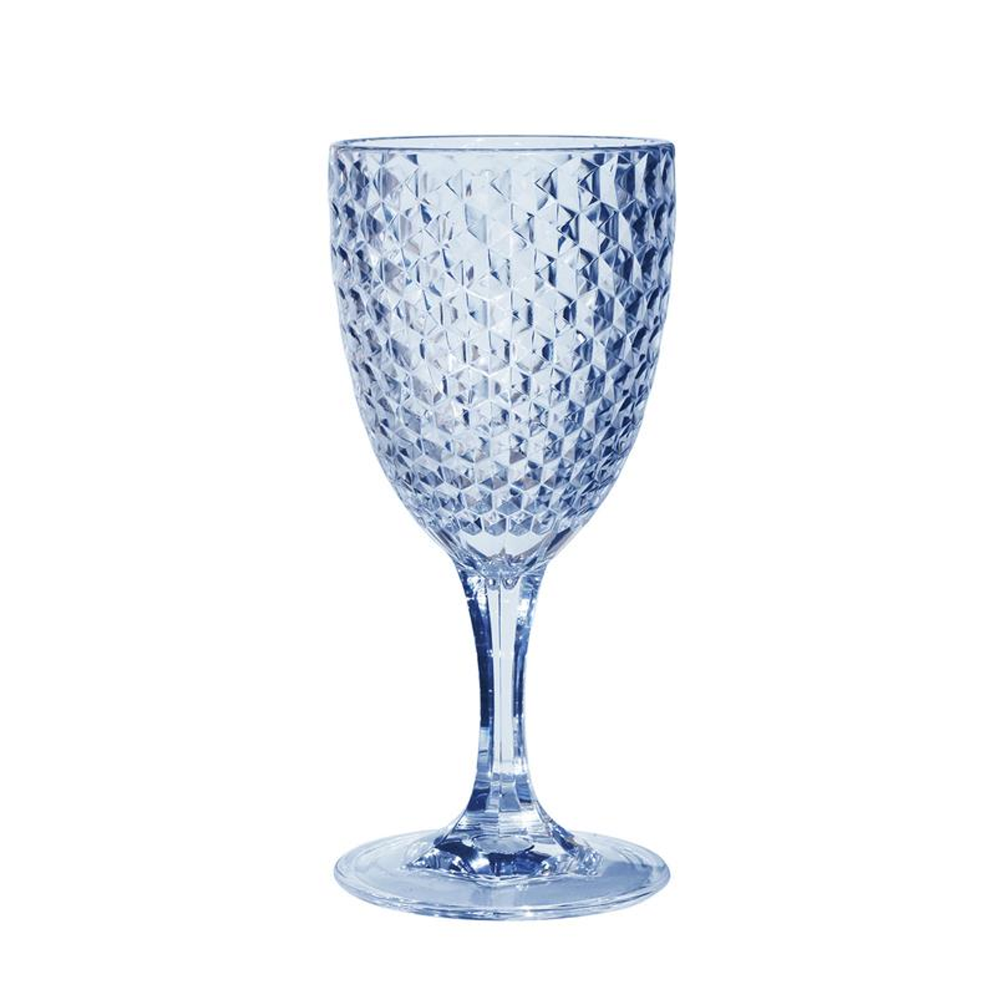 Acrylic Diamond-Cut Wine Glasses 12 oz Set of 4