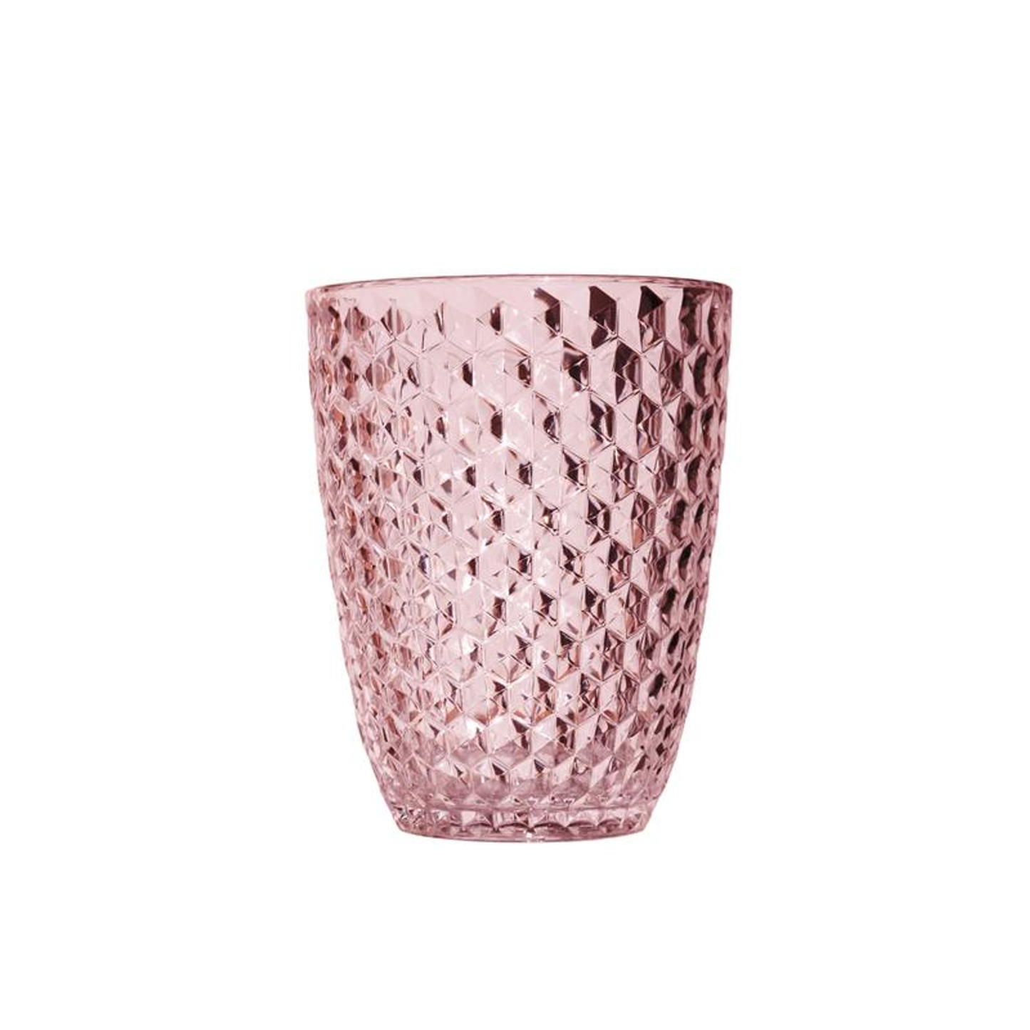 Acrylic Diamond-Cut Double Old Fashioned Glasses Set of 4