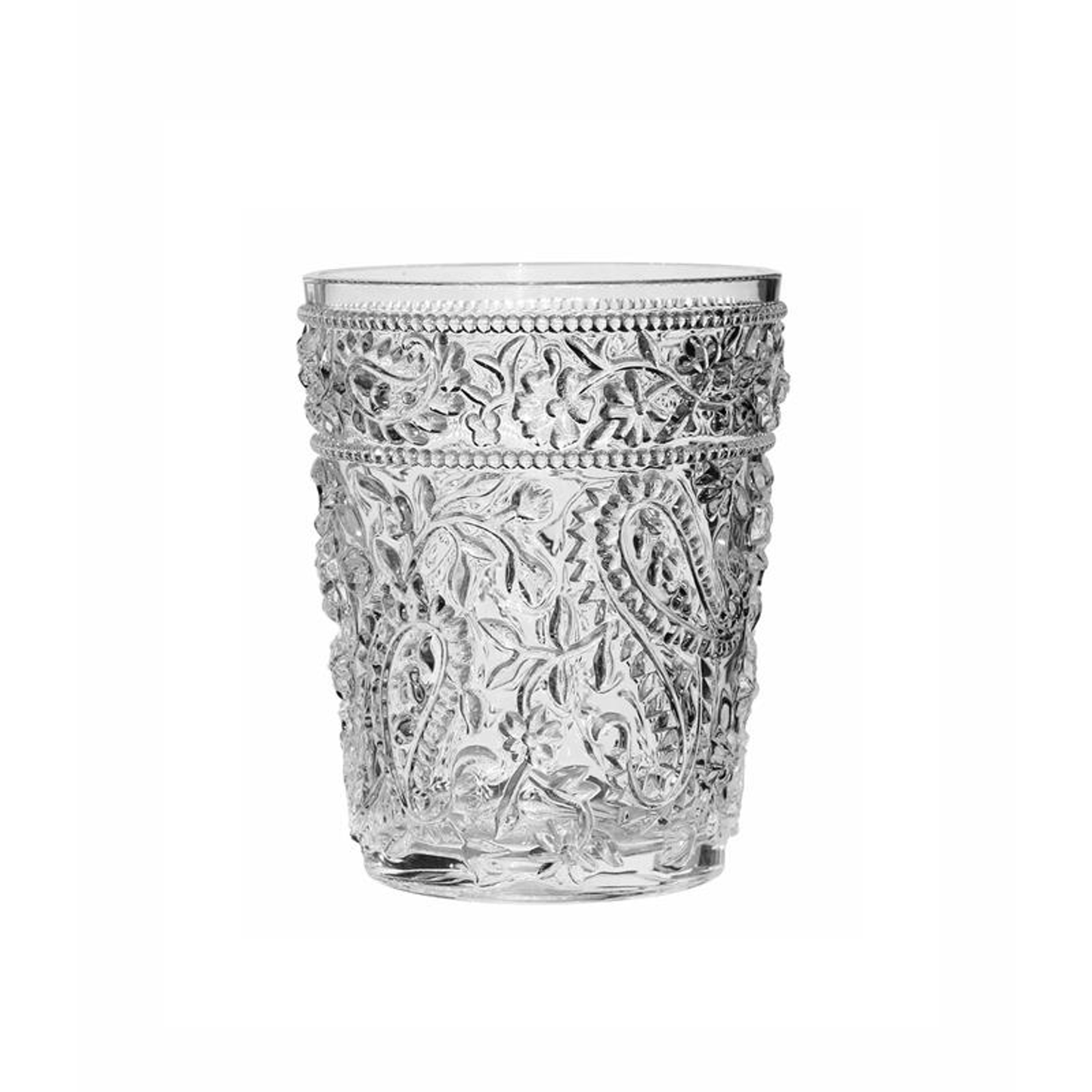 Acrylic Paisley Double Old-Fashioned Glasses, 13 oz - Set of 4