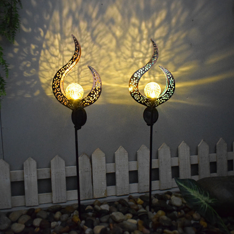 Solar LED Flame Projection Garden Light