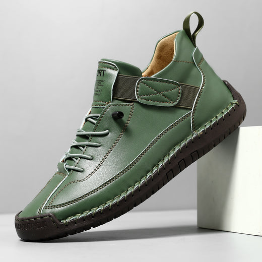 Handmade Stitched Flat Martin Boots for Men and Women