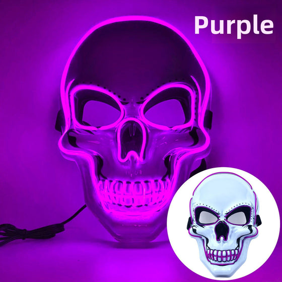 Halloween Skull LED Glow Mask with Multi-Color Effects product image 3