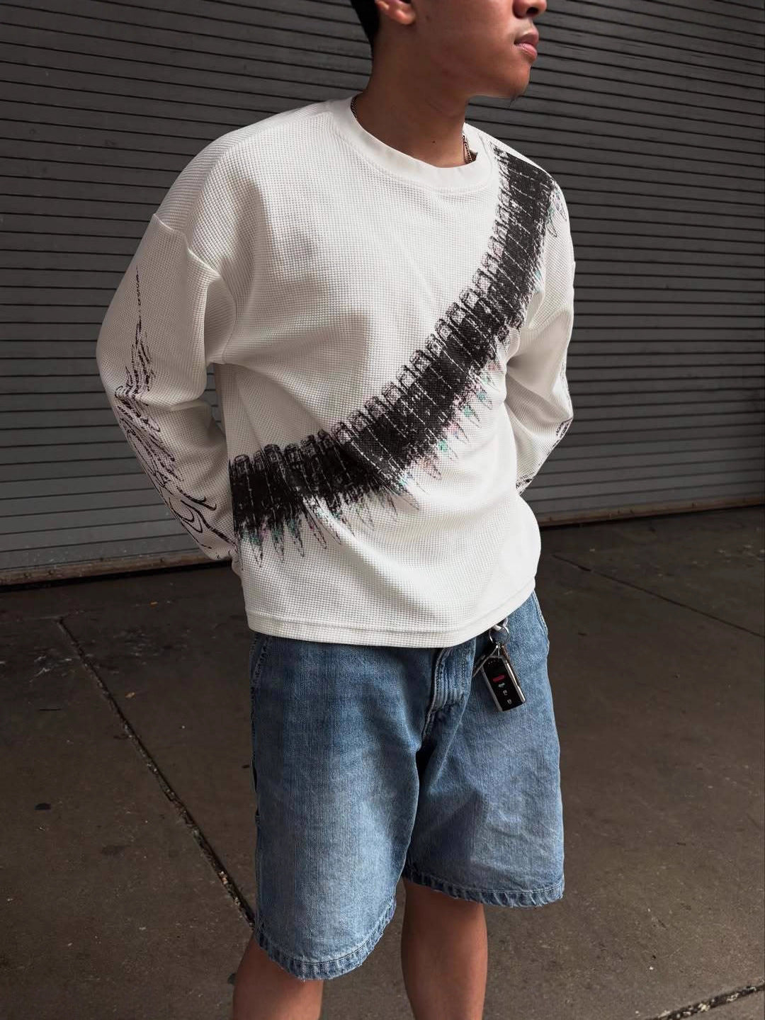 Y2K Bullet Letter Print Long Sleeve T-Shirt