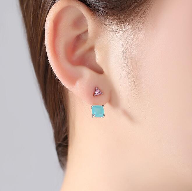 Lilac Flower Earrings, Haoshi Earrings, Diamond Earrings - Image 4