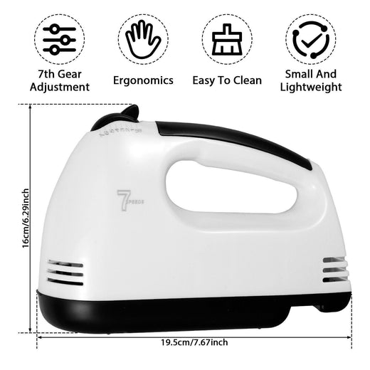 Hand mixer with dough hooks for baking