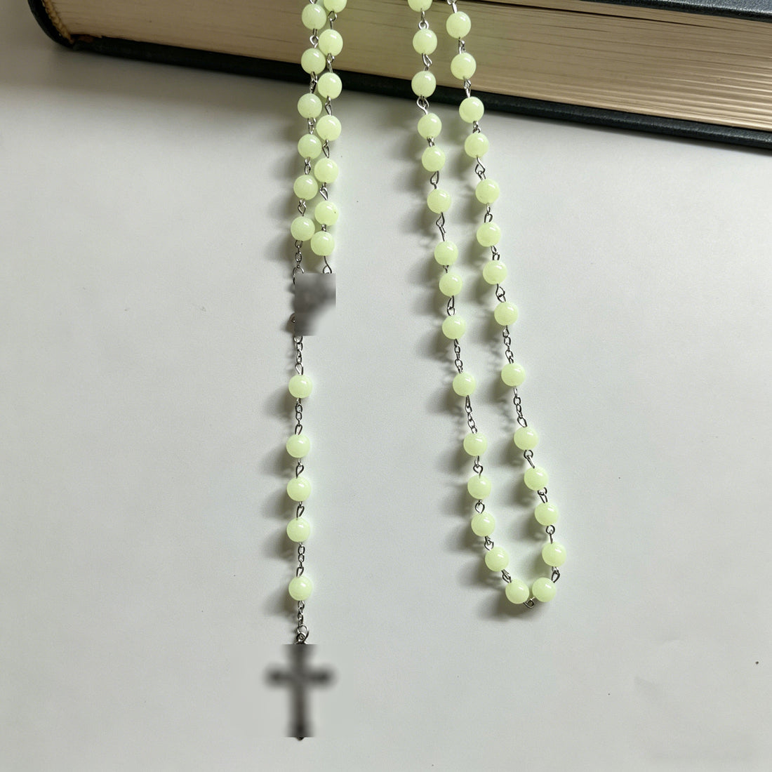 Adjustable Luminous Cross Bead Necklace