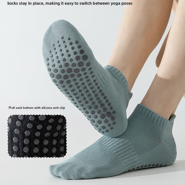 Men's Non-Slip Cotton Yoga Socks Short Anti-Skid Pilates Sport Training Floor Pilates Socks